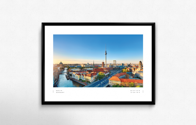 Berlin Coordinates Poster Print Wall Art