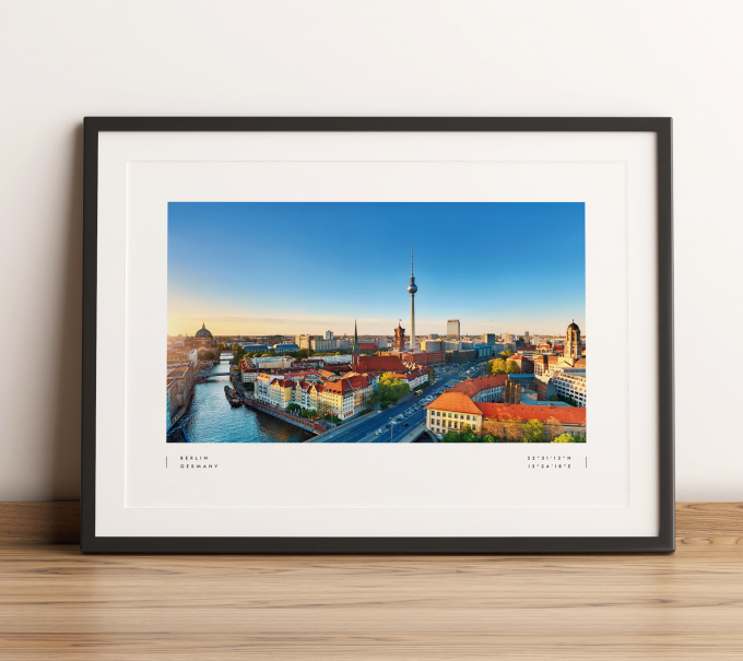 Berlin Coordinates Poster Print Wall Art