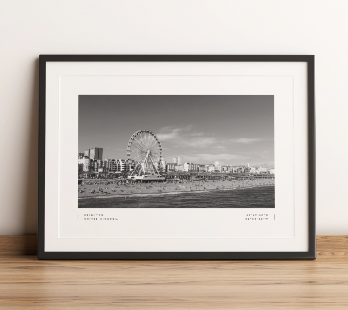 Brighton Coordinates Poster Print Wall Art