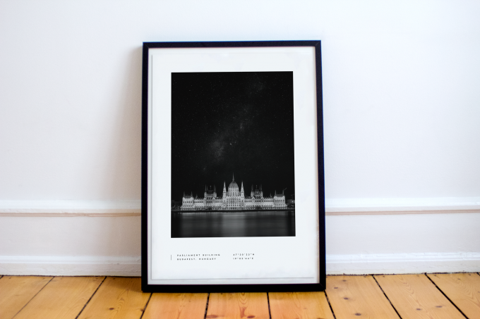 Budapest Coordinates Poster Print Wall Art