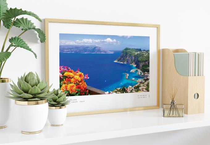 Capri Island Coordinates Poster Print Wall Art