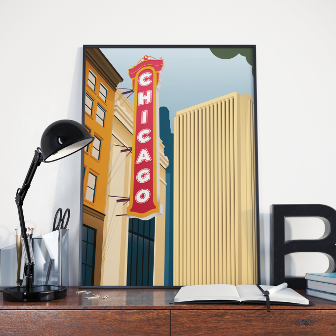 Chicago Poster Print Wall Art