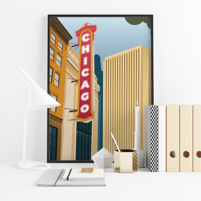 Chicago Poster Print Wall Art