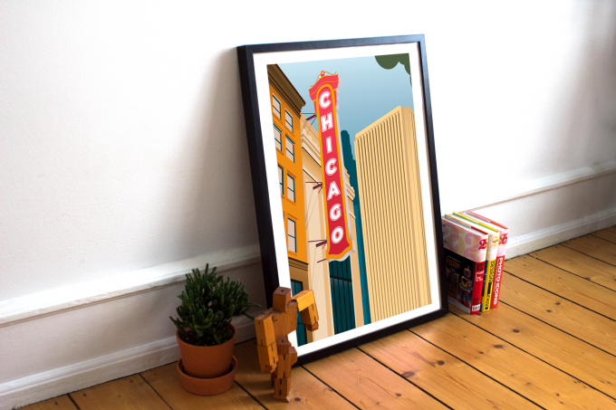 Chicago Poster Print Wall Art