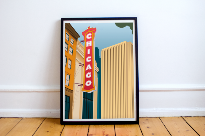 Chicago Poster Print Wall Art