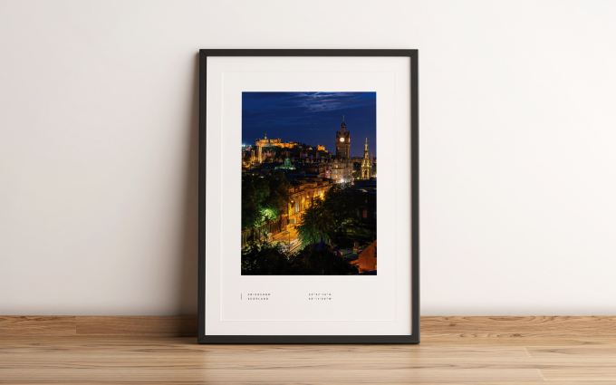 Edinburgh Coordinates Poster Print Wall Art