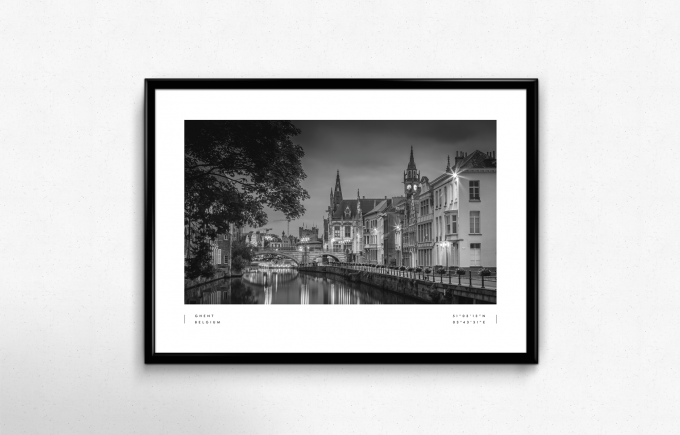 Ghent Coordinates Poster Print Wall Art