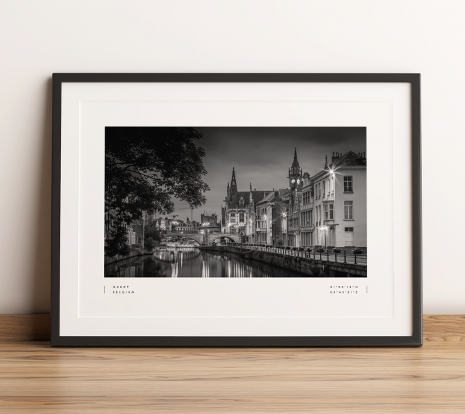 Ghent Coordinates Poster Print Wall Art