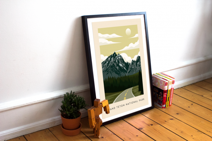 Grand Teton National Park Poster Print Wall Art