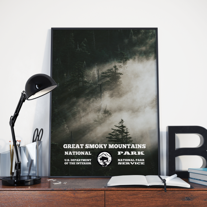 Great Smoky Mountains National Park WPA Poster Print Wall Art