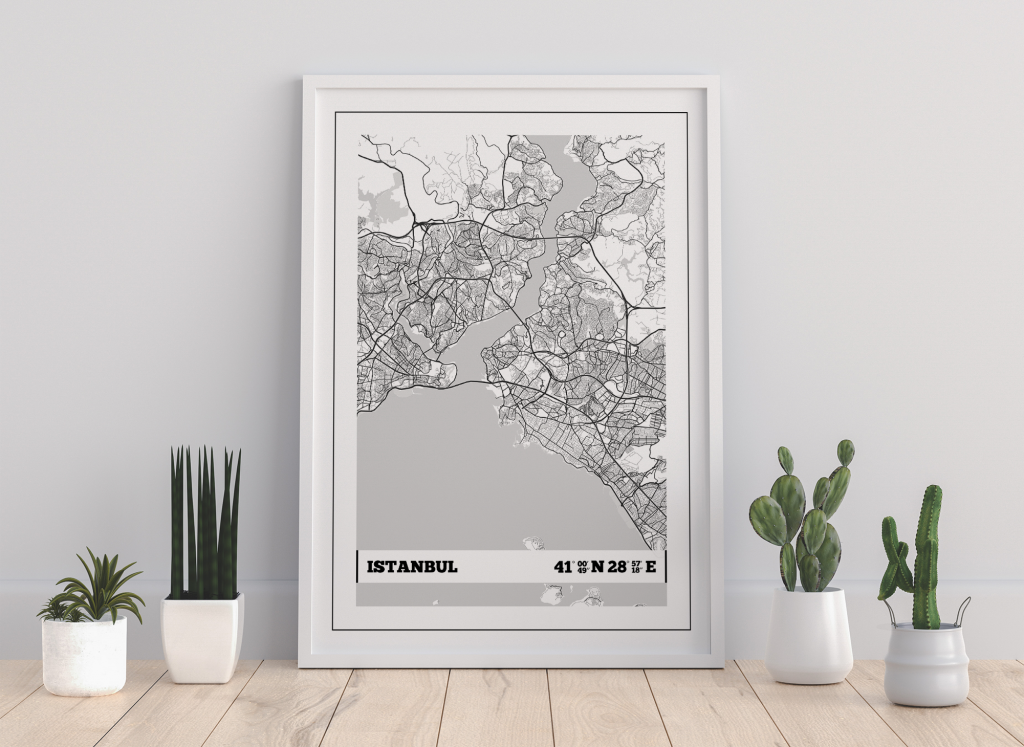 Istanbul Coordinates Map Print – igdprints.com