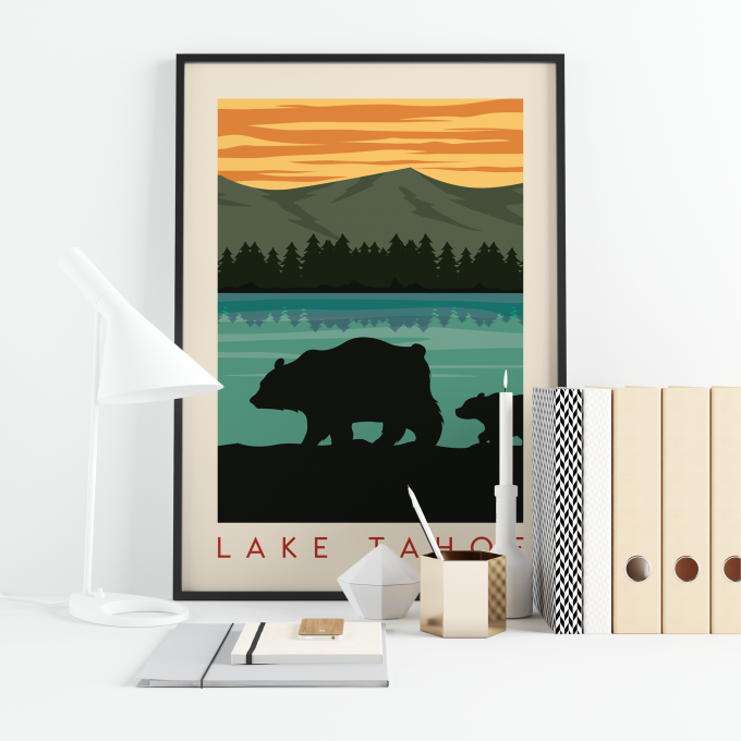 Lake Tahoe Poster Print Wall Art