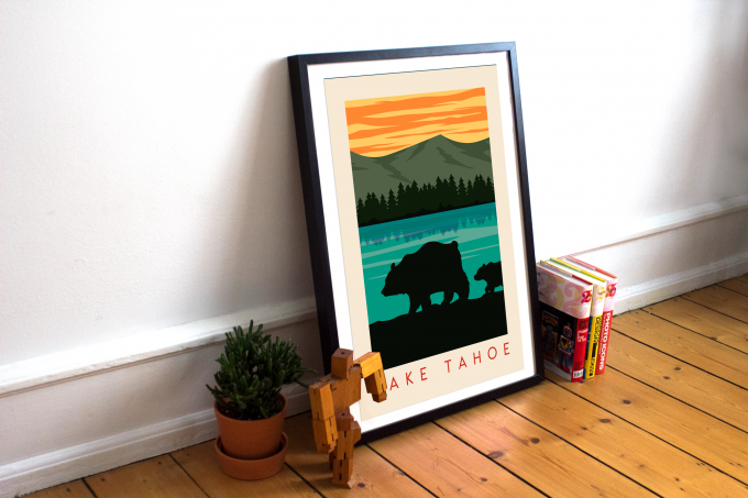 Lake Tahoe Poster Print Wall Art