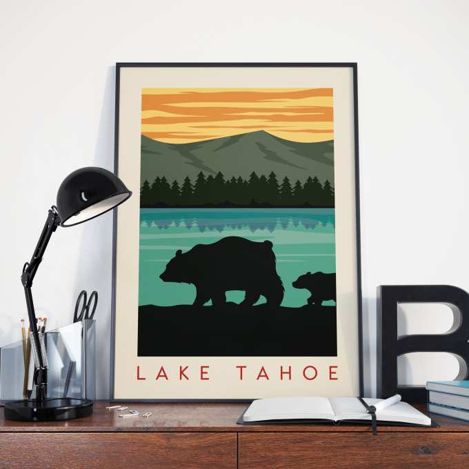 Lake Tahoe Poster Print Wall Art