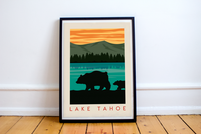 Lake Tahoe Poster Print Wall Art