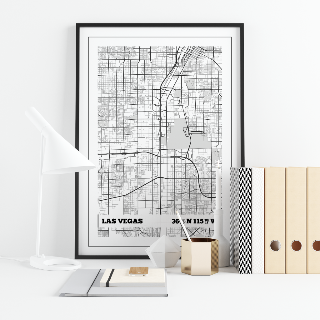 Las Vegas Coordinates Map Print – igdprints.com