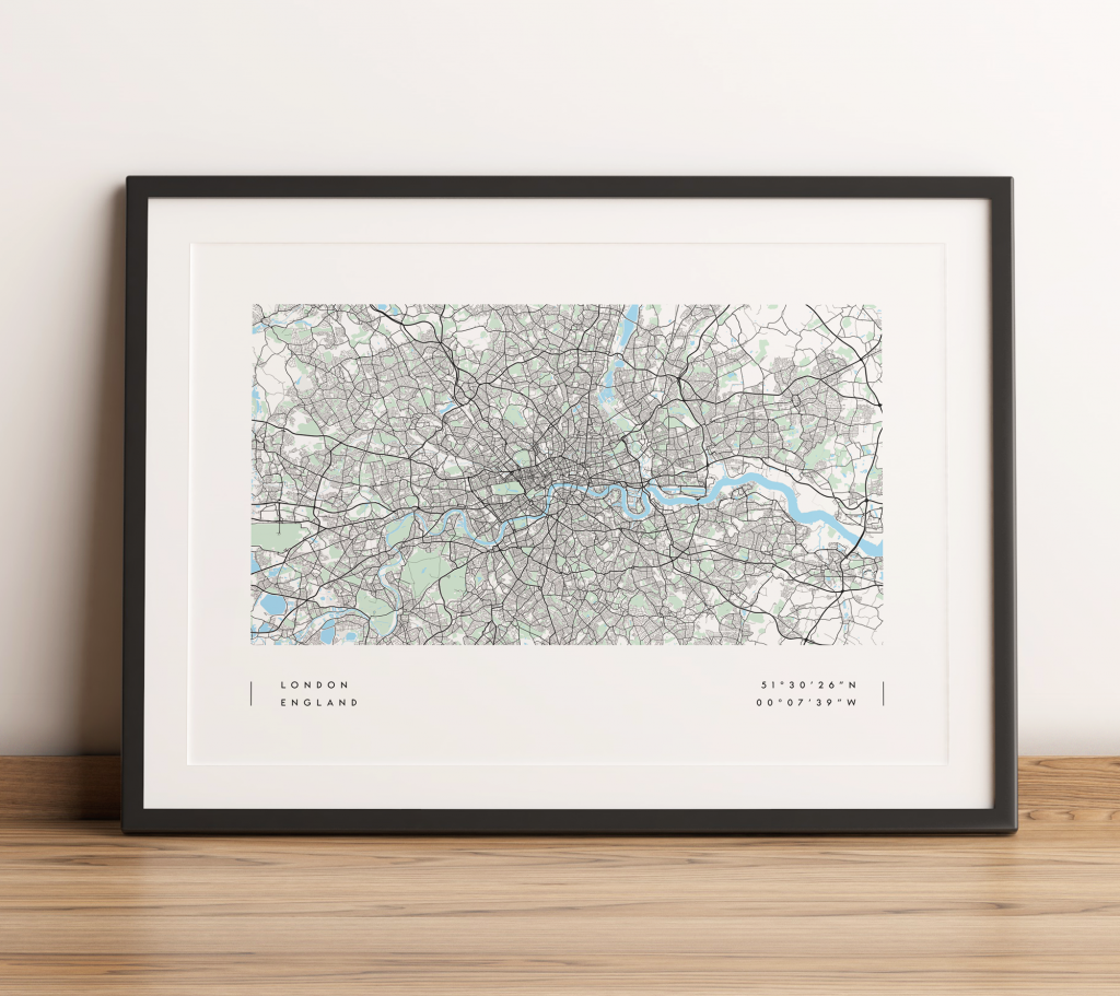 London Coordinates Map Print Poster | igdprints.com