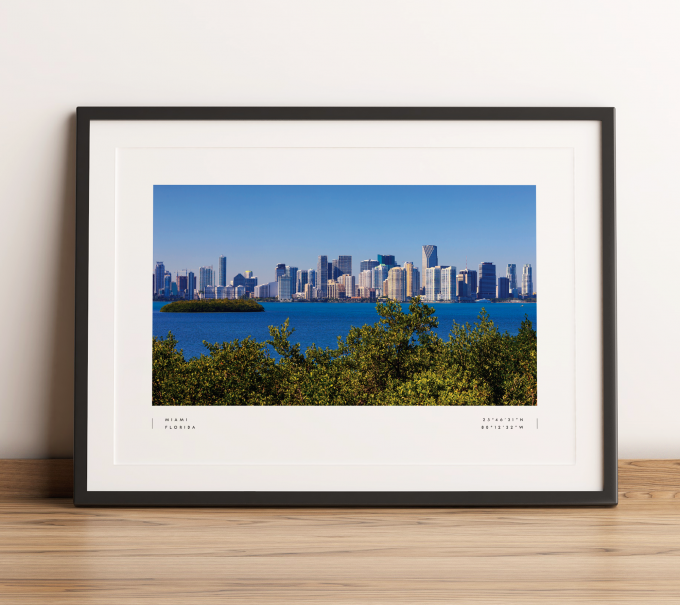 Miami Coordinates Poster Print Wall Art