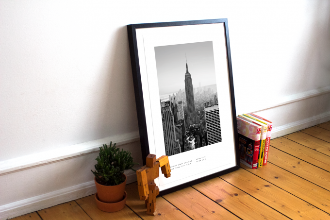 New York Coordinates Poster Print Wall Art