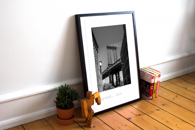 New York Coordinates Poster Print Wall Art