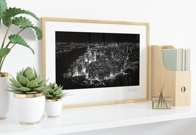 New York Coordinates Poster Print Wall Art