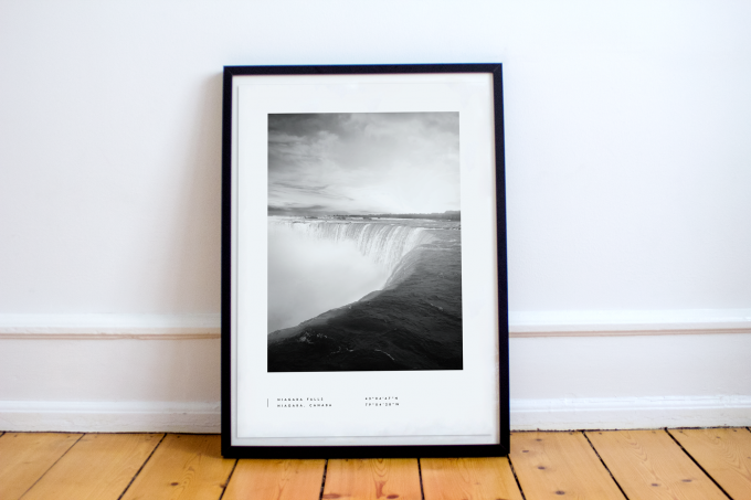 Niagara Falls Coordinates Poster Print Wall Art