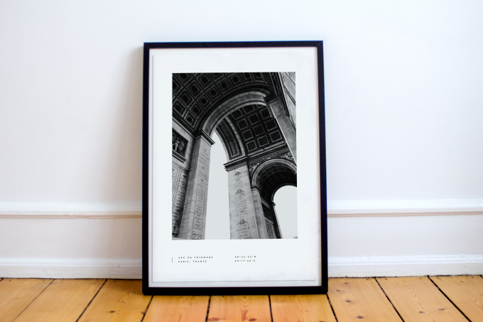 Paris Coordinates Poster Print Wall Art