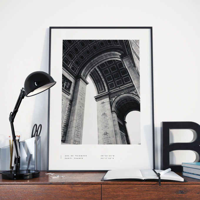 Paris Coordinates Poster Print Wall Art