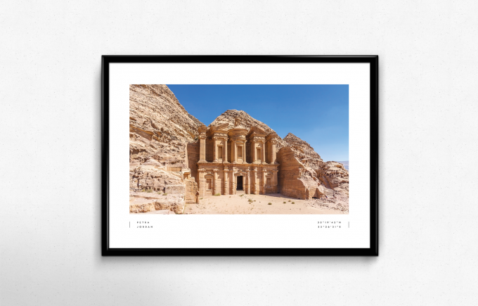 Petra Jordan Coordinates Poster Print Wall Art