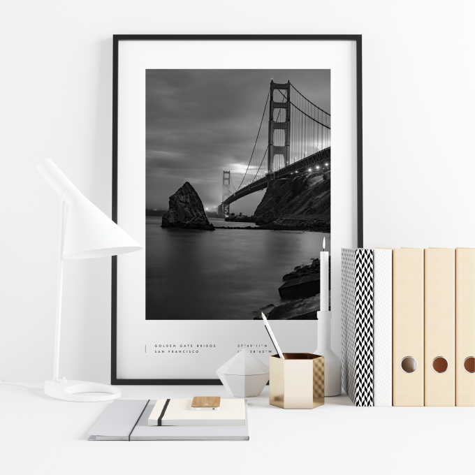 San Francisco Coordinates Poster Print Wall Art