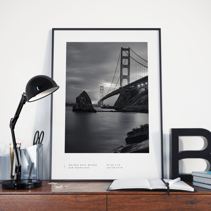 San Francisco Coordinates Poster Print Wall Art