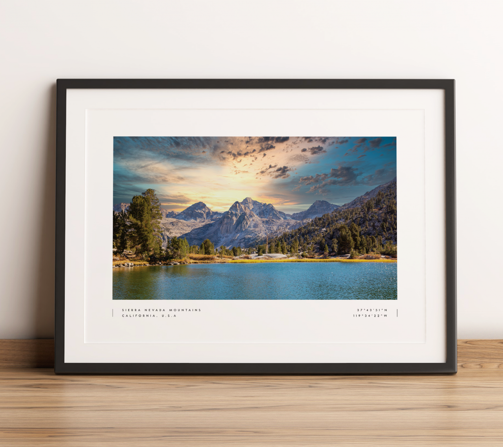 Sierra Nevada Mountains Print Poster | igdprints.com