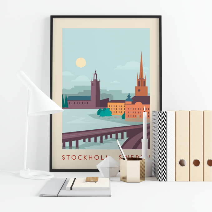 Stockholm Poster Print Wall Art