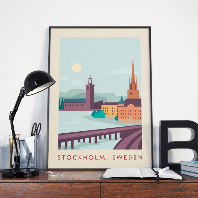 Stockholm Poster Print Wall Art