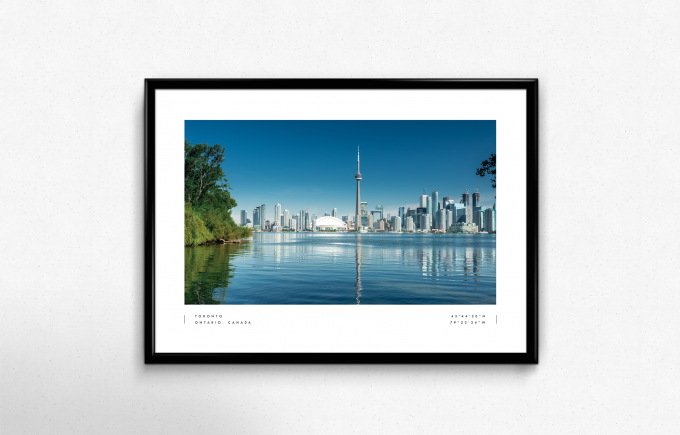 Toronto Coordinates Poster Print Wall Art