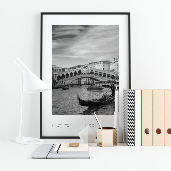 Venice Coordinates Poster Print Wall Art