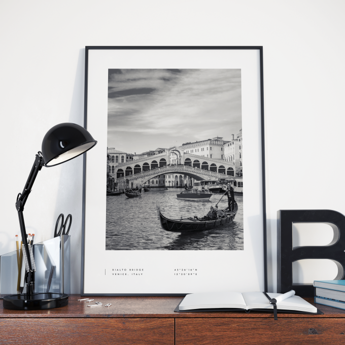 Venice Coordinates Poster Print Wall Art