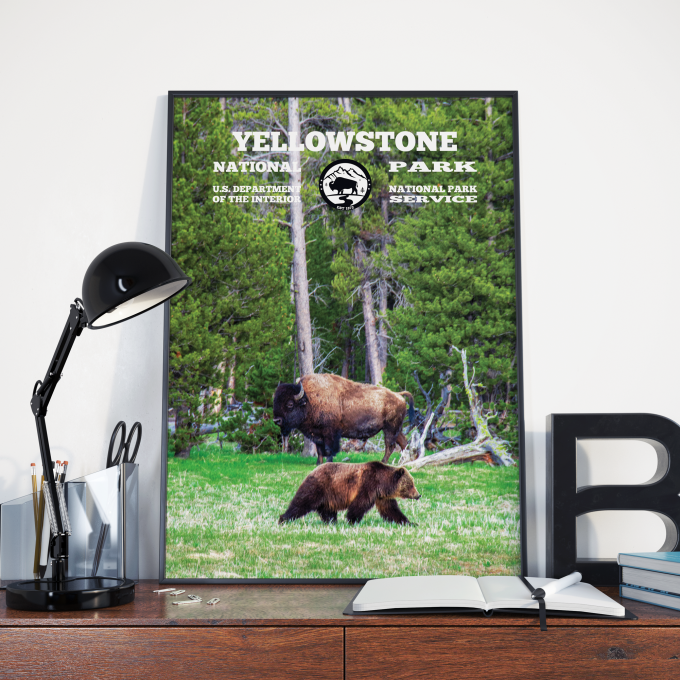 Yellowstone National Park WPA Poster Print Wall Art