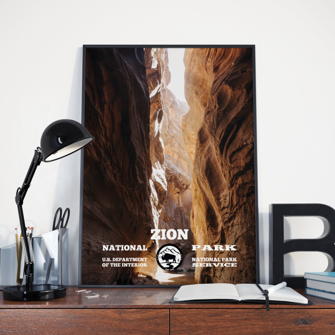 Zion National Park WPA Poster Print Wall Art