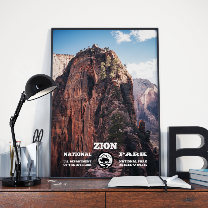 Zion National Park WPA Poster Print Wall Art