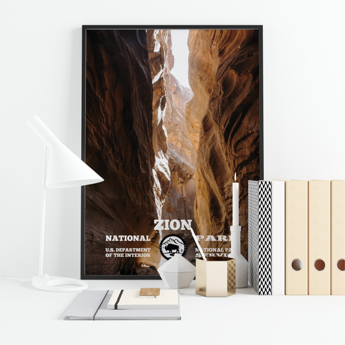 Zion National Park WPA Poster Print Wall Art