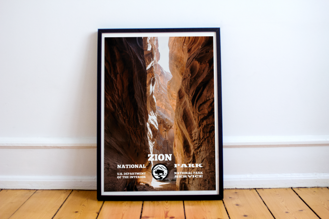 Zion National Park WPA Poster Print Wall Art