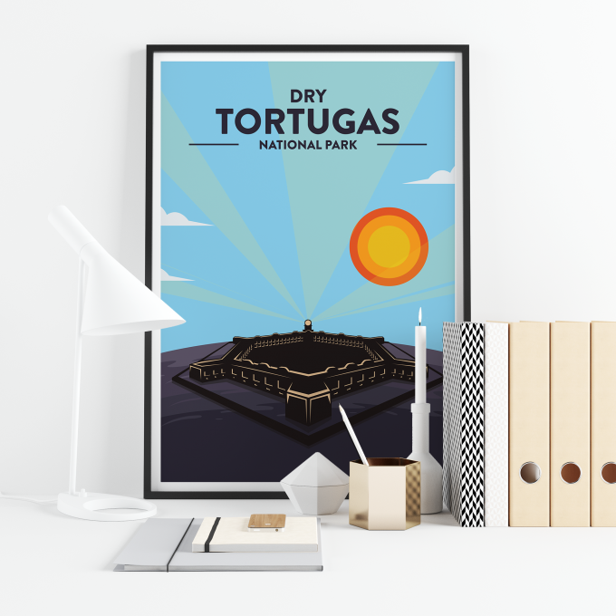 Dry Tortugas - National Park Print Poster Wall Art