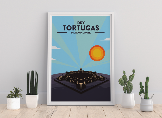 Dry Tortugas - National Park Print Poster Wall Art