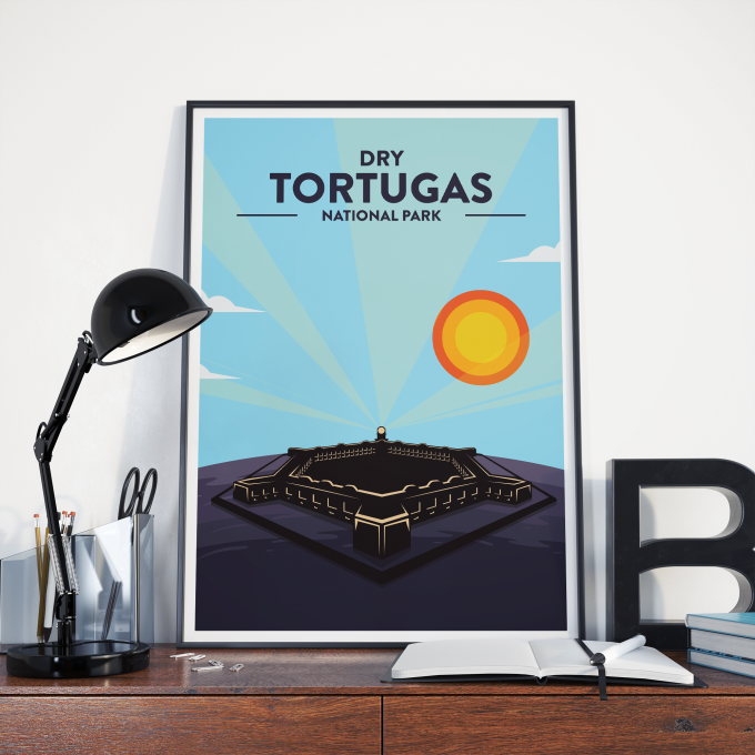 Dry Tortugas - National Park Print Poster Wall Art