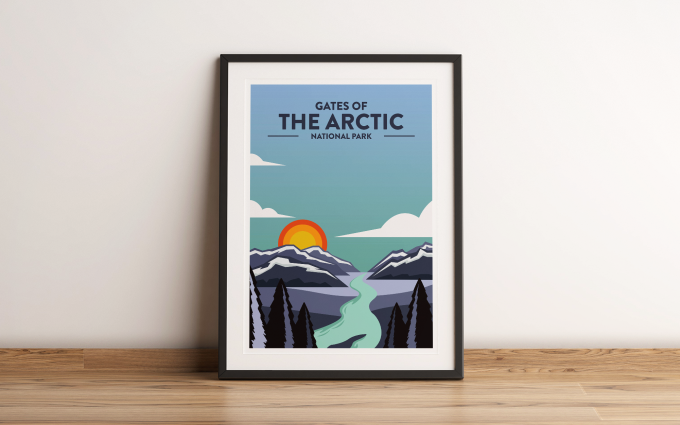 Gates of the Arctic - National Park Print Poster Wall Art