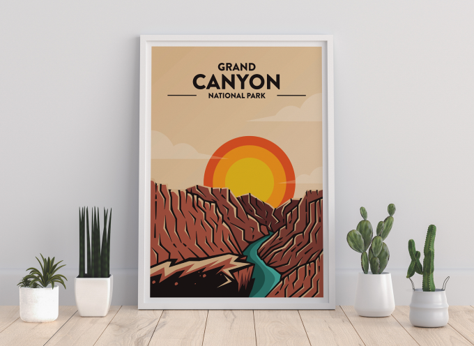 Grand Canyon - National Park Print Poster Wall Art