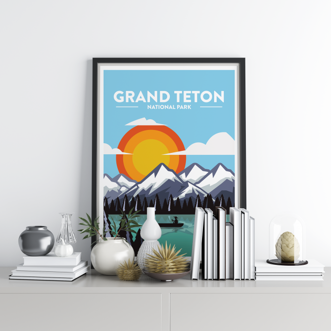 Grand Teton - National Park Print Poster Wall Art