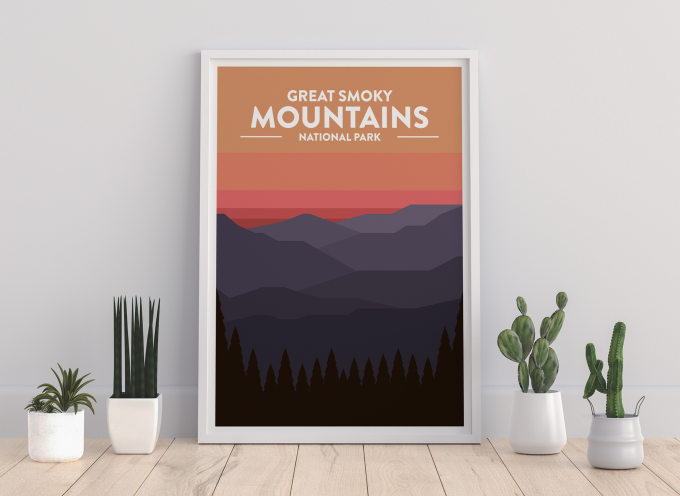 Great Smoky Mountains - National Park Print Poster Wall Art