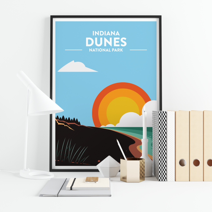 Indiana Dunes - National Park Print Poster Wall Art